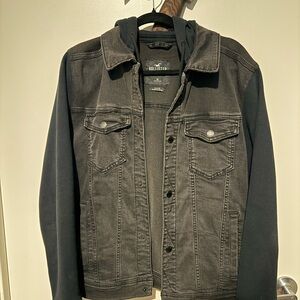 Hollister Men's Charcoal Denim Jacket